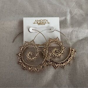 Gold Spiral Hoops